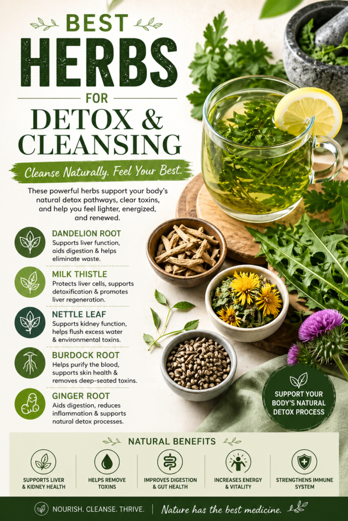 Best Herbs for Detox and Cleansing