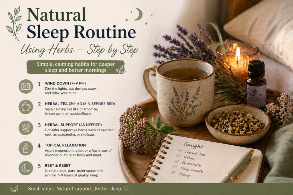 Natural Sleep Routine Using Herbs — Step by Step