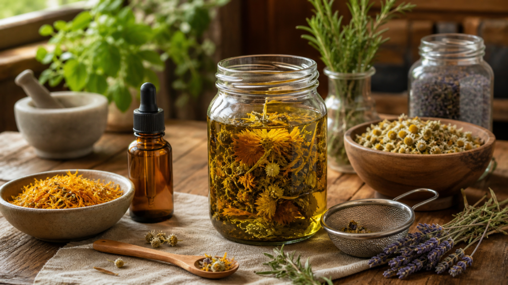 How to Make Herbal Infused Oil at Home